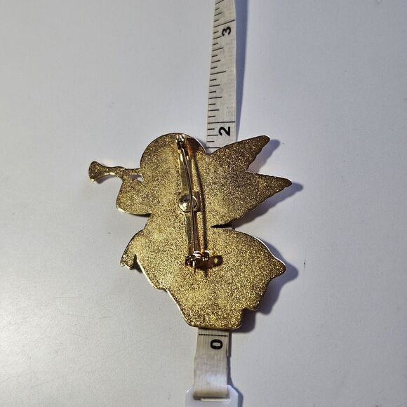 ***Final Sale*** Vintage Gold Tone Angel Brooch - Picture 5 of 9